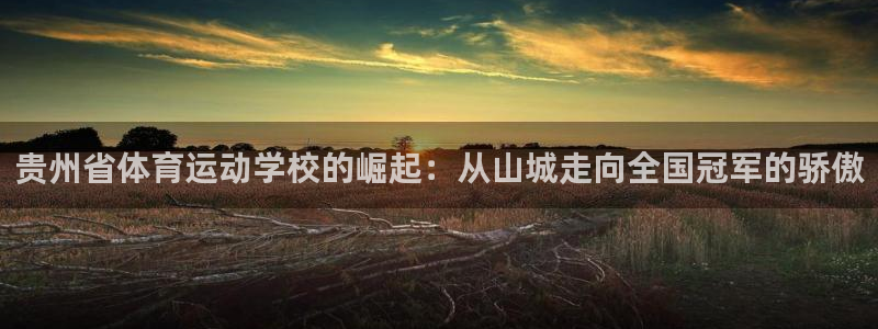 米兰体育官网下载平台是正规平台吗安全吗:贵州省体育运动学校的